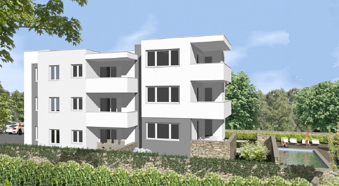 Kod  317/24°° Ostrov Pag, Novalja,App.59m2, 3+1, novostavba, 400m od moře
